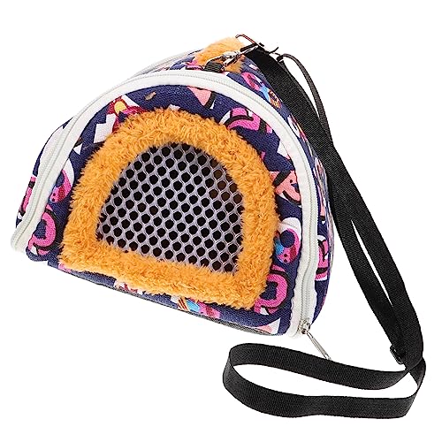 Milisten Kleine Haustiertasche aus Canvas mit Netzfenster Verstellbarem Schultergurt Atmungsaktiv für Hamster Meerschweinchen Kaninchen und Kleine Kleintiere für Outdoor Reisen von Milisten