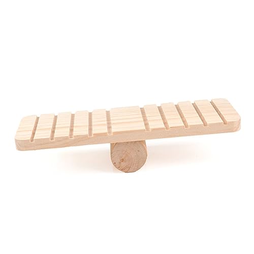 Milisten Holz-wippe Für Kleine Haustiere Spielzeug Für Hamster Mäuse Gerbils Und Eichhörnchen Mini-Haus-Hideout Kauen Und Spielen Robust Und Pflegeleicht von Milisten