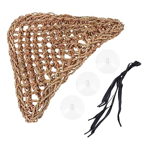 Milisten Kleiner Reptilienhängematte aus Natürlichem Seegras Gemütliches Pet Hängemattenbett für Eidechsen Schlangen und Kleine Reptilien Vielseitige Ruhe und Klettermatte für Terrarien von Milisten