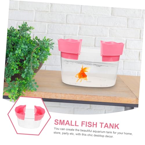 Milisten Kleines Transparentes Kunststoff Aquarium Desktop Goldfisch und Schildkrötenbecken Langlebiger Glatter Kleiner Tisch Aquarienbehälter für Heimdekoration Milisten Kleines Transparentes Kunststoff Aquarium Desktop Goldfisch und Schildkrötenbecken Langlebiger Glatter Kleiner Tisch Aquarienbehälter für Heimdekoration von Milisten