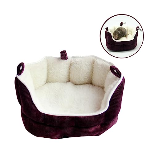 Milisten Kleintier Hängematte aus Weichem Stoff Gemütliches Schlafsofa für Frettchen Meerschweinchen Hamster Eichhörnchen und Mäuse Warmes Privates Nest für Kleintiere Rot Milisten Kleintier Hängematte aus Weichem Stoff Gemütliches Schlafsofa für Frettchen Meerschweinchen Hamster Eichhörnchen und Mäuse Warmes Privates Nest für Kleintiere Rot von Milisten