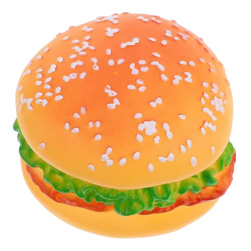 Milisten Klingendes Hamburger Welpenspielzeug Künstlicher Hamburger Kunstfutter Hamburger Fake Burger Kauspielzeug Hund Quietschender Burger Hundespielzeug Fake Hamburger von Milisten