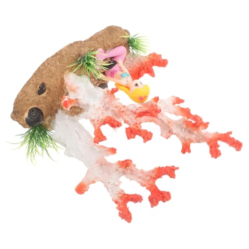 Milisten Künstliches Ornament mit Meerjungfrau Aquarium Dekoration Resin Korallenriff Figur Fischbecken Landschaftsbau Naturgetreu Schwerer Sockel für Aquarien und Tischdekoration Milisten Künstliches Ornament mit Meerjungfrau Aquarium Dekoration Resin Korallenriff Figur Fischbecken Landschaftsbau Naturgetreu Schwerer Sockel für Aquarien und Tischdekoration von Milisten