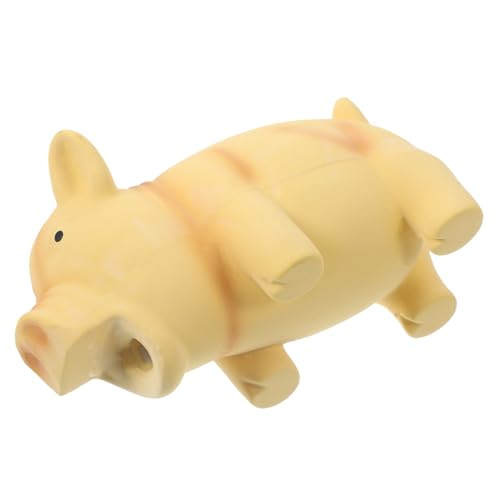 Milisten Langlebiges Latex Hundespielzeug Schweinchen mit Quietschefunktion Beißfestes Kauspielzeug für Kleine Welpen Interaktives Trainingsspielzeug zur Zahnpflege und Beschäftigung von Milisten
