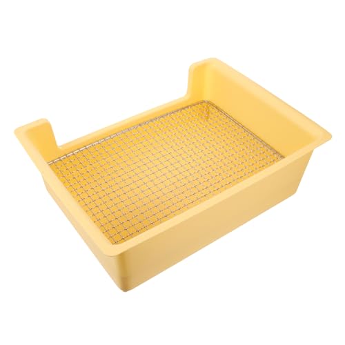 Milisten Leckagefreie Kaninchen Toilette aus Langlebigem Rechteckige Katzentoilette mit Abnehmbarem Geeignet für Kaninchen Hamster Meerschweinchen und Kleine Haustiere Einfach zu Reinigen von Milisten