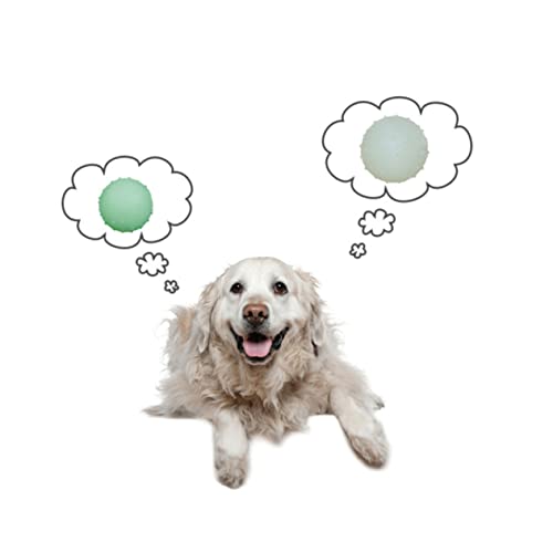 Milisten Luminöser TPR Hundeball Elastisches Bissfestes Trainingsspielzeug für Welpen und Katzen Strapazierfähig Stressreduzierend Sicher für Nachtspiele von Milisten