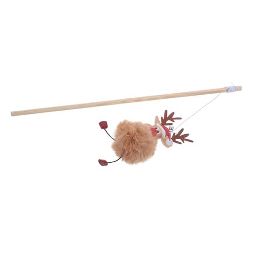 Milisten Katzenangel Weihnachtsmotive Interaktives Spielzeug Für Katzen Reindeer Teaser Mit Holzgriff Fördert Bewegung Und Stressabbau Für Kätzchen Und Katzenliebhaber Milisten Katzenangel Weihnachtsmotive Interaktives Spielzeug Für Katzen Reindeer Teaser Mit Holzgriff Fördert Bewegung Und Stressabbau Für Kätzchen Und Katzenliebhaber von Milisten