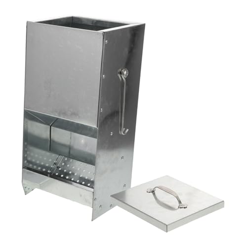 Milisten Metall Futtertrog mit Magnetischem Deckel und Doppelseitigen Haken Stabiler Futterspender für Kleine Tiere Wie Kaninchen Frettchen Hamster Vielseitig für Käfig Wandmontage von Milisten