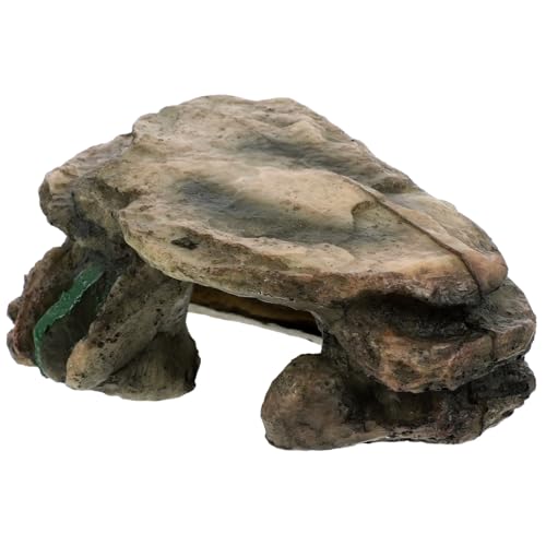 Milisten Multifunktionale Schildkröten kletterplattform aus Harz Naturnahe Unterwasser höhle und Versteck als Aquarium Dekoration und Reptilien ruheplatz von Milisten