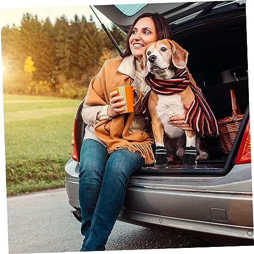 Milisten Outdoor Hundeschuhe Mountaineering für Mittelgroße und Große Hunde Atmungsaktive Pfotenschutzschuhe mit Rutschfester Sohle Einfacher Ausziehkomfort für Wandern und Alltag von Milisten