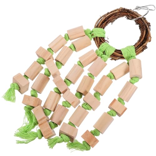 Milisten Parrot Wooden Chew Toy Sicheres -Spielzeug Für Vögel Für Wellensittiche Und Papageien Und Spielverhalten Mit Aufhängehaken von Milisten