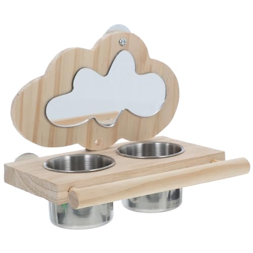 Milisten Papageienfutter Holz Vogelständer Mit Spiegel Und Futternäpfen Sitzstange Zubehör Für Vogelkäfige Und Heimvögel Kompatibel Für Sittiche Wellensittiche Und Unzertrennliche Milisten Papageienfutter Holz Vogelständer Mit Spiegel Und Futternäpfen Sitzstange Zubehör Für Vogelkäfige Und Heimvögel Kompatibel Für Sittiche Wellensittiche Und Unzertrennliche von Milisten