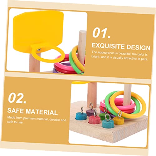 Milisten Papageienspielzeug Mini Basketballkorb Kauspielzeug Vogelkäfig für Sittiche Nymphensittiche Wellensittiche Parrot Bird Plaything Zubehör Zufällige Farbe Zufällige Farbe von Milisten