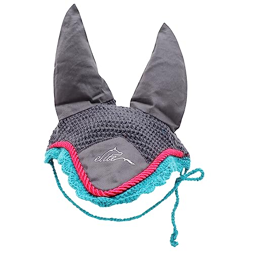 Milisten Pferdemaske für Pferde Körperpflege bunt pelzige Maske Haustiermasken Stirnband mit Pferdeohren Pferdebandbandabdeckung schützende Ohrmaske Zubehör Polyester von Milisten