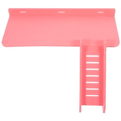 Milisten Plattform Für Hamster Kätzchenkäfig Korkstamm Für Hamster Hamsterbettwäsche Innenkäfige Hamsterspielplatz Hund Zaun Zwinger Plüsch Fangen Hamsterspielzeug Hängematte Rosa PVC von Milisten