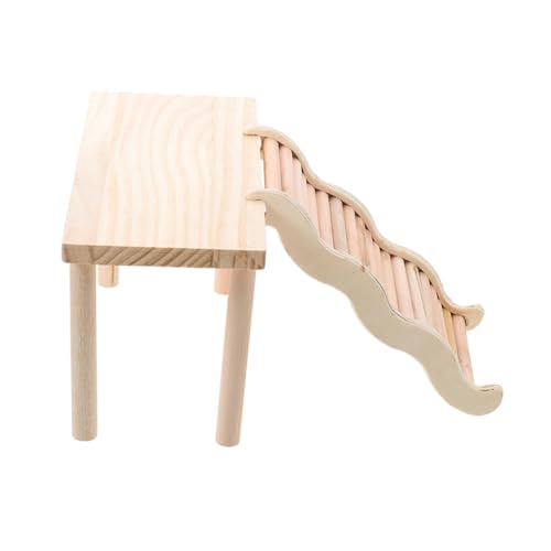 Milisten Plattform für Hamster Kleintierspielzeug für Ratten Hamster Holzplattform mit Leiter Hamster-Aktivitätsspielzeug Kletterspielzeug für Ratten Hamsterspielzeug zum Klettern hölzern von Milisten