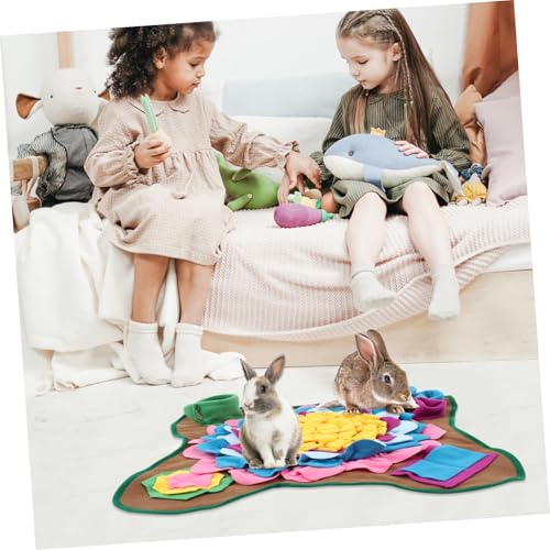 Milisten Plüsch Futtermatte für Hunde mit Rutschfestem Boden Strapazierfähige Snuffle Decke für Langsames Fressen Fördert Geruchssinn und Beschäftigung Geeignet für Welpen und Kleine Hunde von Milisten