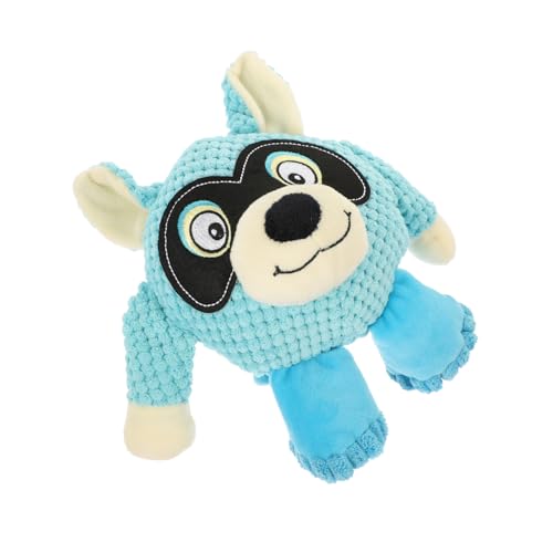 Milisten Plüsch Quietschspielzeug für Hunde Beißfestes Interaktives Zahnreinigend und Langlebig Robustes Pet Teething Plush Toy für Drinnen und Draußen Blaue Kuschelmonsterform von Milisten