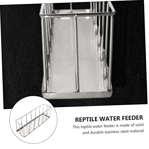 Milisten Reptilien Futternapf Rostfrei Stabile Wasserschale für Schildkröten Gecko Kleine Reptilien Pet Feeder Futterhalter Langlebig Sicher von Milisten