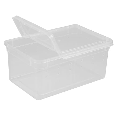 Milisten Reptilien Futterbox Für Geckos Kunststoff Tragbar Klein Terrarium Für Eidechsen Spinnen Und Schnecken von Milisten