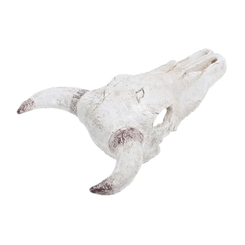 Milisten Reptilien-Aquarium- Rinderschädel-Statue Harzschädel-verstecke Aquarium-höhlen Landschaftsornamente Schildkröten-Aquarium-Filter von Milisten