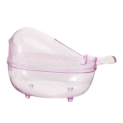 Milisten Sandbadebox Für Kleintiere Transparent Passend Für Hamster Chinchillas Und Andere Kleine Haustiere Mit Vertieften Kanten Für Mehr Badesand Einfach in Käfig Zu Stellen von Milisten