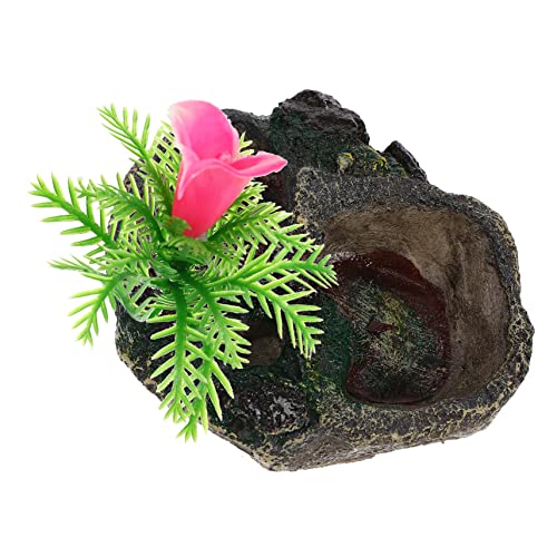 Milisten Reptilien-futterschale Aus Resin Robuste Wasser Und Futterstation Für Schildkröten Eidechsen Und Andere Haustiere Natürlicher Look Für Terrarien Und Aquarien von Milisten