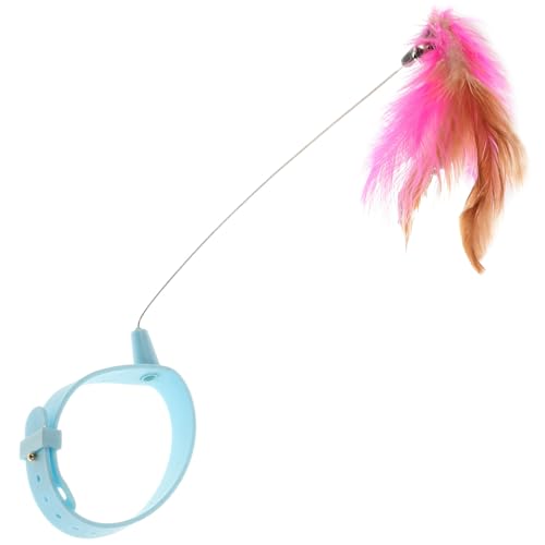 Milisten Creative Cat Teasing Stick Für Interaktives Spielzeug Multifunktionaler Katzenhalsband Teaser Mit Lustigem Design Für Katzen von Milisten