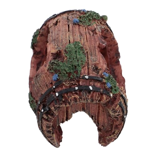 Milisten Shrimp Versteck Aquarium Dekoration Harz Höhle Fisch Versteckbox Sicheres Versteck für Garnelen und Fische Vielseitige Deko für Aquarium Glas Mini Garten von Milisten