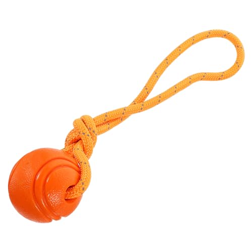 Milisten Sie mit dem Ball Kätzchen Zubehör Kauen quietschend interaktives knete verschleißfestes Hundespielzeug Welpenspielzeug für den Haushalt Gummi Orange von Milisten