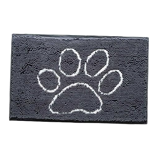 Milisten TPR Bodenmatte für Haustiere Wasserdichtes Rutschfestes Saugfähiges Teppich Weiche Schlafunterlage für Hund Katze Welpe Pflegeleicht Dunkelgrau von Milisten