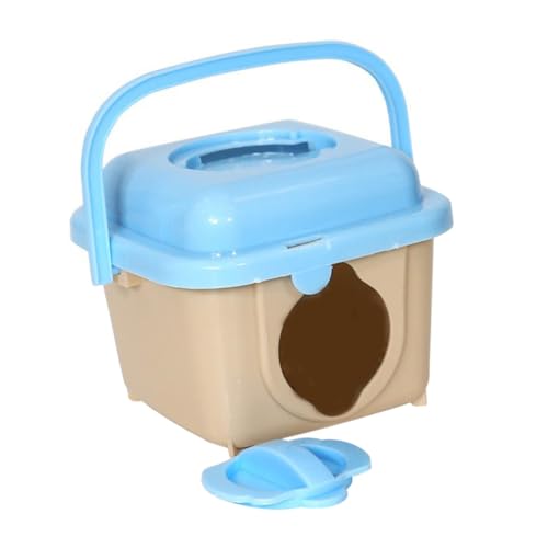 Milisten Tragbare Hamster Transportbox aus Kunststoff mit Drehbarer Tür Sicherer Kleintierkäfig für Hamster Mäuse Frettchen für Reisen Ausflüge und Outdoor Einsatz Farblich Zufällige Farbe von Milisten