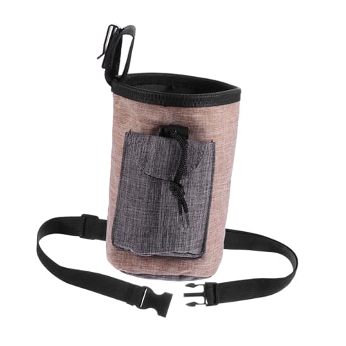 Milisten Trainings Paket für Haustiere Tasche für hundeleckereien groß Trainingsbeutel für Welpen Dog Treat Dispenser Dog Treat Bag Welpen-Snack-Tasche Hundebelohnungsbeutel Flachs Brown von Milisten