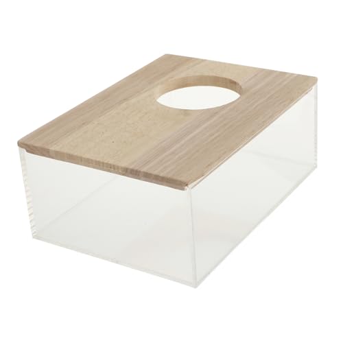 Milisten Transparente Dekorative Chinchilla Sandbadewanne aus mit Holzabdeckung und Multifunktional für Hamster Haustierbad zur Sandreinigung und Beobachtung Badeverhaltens Milisten Transparente Dekorative Chinchilla Sandbadewanne aus mit Holzabdeckung und Multifunktional für Hamster Haustierbad zur Sandreinigung und Beobachtung Badeverhaltens von Milisten