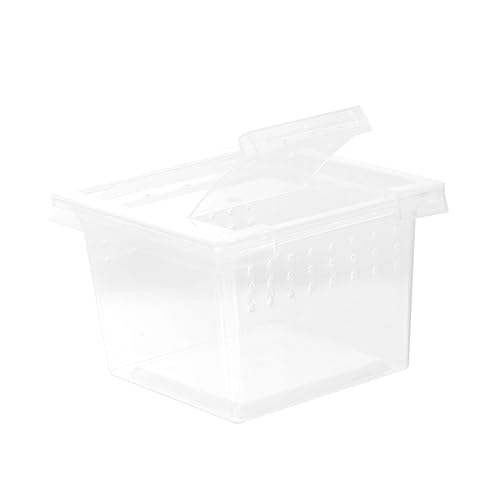 Milisten Transparente Reptilienzuchtbox aus Robustem Kunststoff mit Belüftungslöchern Praktische Aufzuchtdose für Spinnen Geckos Skorpione und Insekten Vielseitig Einsetzbar als Terrarium von Milisten