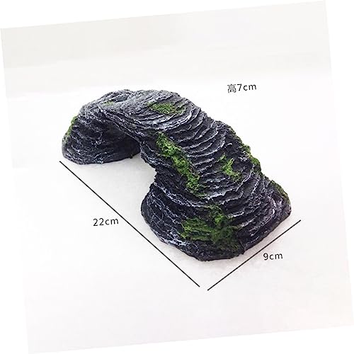 Milisten Turtle Basking Plattform Resin Reptilien Kletterstein Versteck mit Rampe für Aquarium und Fischbecken als Langlebige Umweltfreundliche Dekoration von Milisten