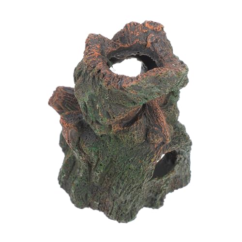 Milisten Fischtankhöhle Einzigartiger Hohler Baumstamm Aus Harz Schildkröten-lebensraum Reptilienversteck Betta-versteck Tank- von Milisten