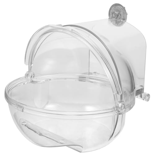 Milisten Vogelbadewanne für Käfige Transparente Papageien Badebox für Wellensittiche und Andere Vögel Einfach zu Montieren aus Langlebigem Vielseitig Einsetzbar von Milisten