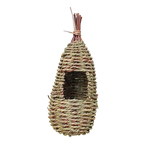 Milisten Straw Birdhouse Grass Woven Nest Box Für Vögel Nistplatz Für Dekoration Für Garten Und Innenräume Für Papageien Und Throstle von Milisten
