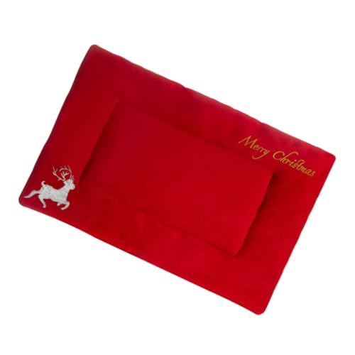 Milisten Weihnachtsmatte für Haustiere Weihnachtskatzenbett Kissen hundebett Weihnachts Haustiermatte Weihnachtliches Design Haustiermatte Katze matratze Bett Hund Plüschmatte Stoff rot Milisten Weihnachtsmatte für Haustiere Weihnachtskatzenbett Kissen hundebett Weihnachts Haustiermatte Weihnachtliches Design Haustiermatte Katze matratze Bett Hund Plüschmatte Stoff rot von Milisten