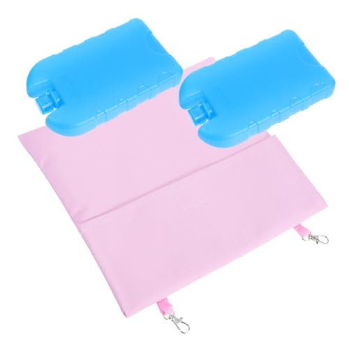 Milisten Wiederverwendbare Kühltasche mit Eispack für Kleine Haustiere Effektive Sommer-abkühlung Komfortables Kondensationsfreies Design Geeignet für Kaninchen Hamster Meerschweinchen Rosa von Milisten