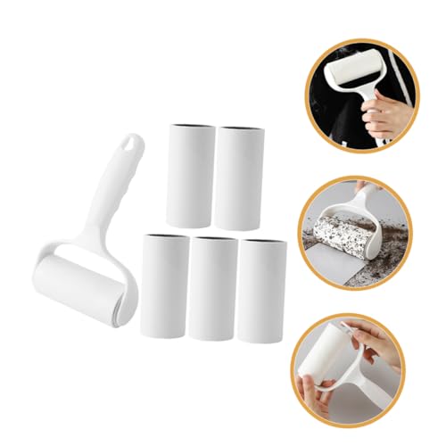 Milisten Wiederverwendbarer Fusselroller Teilig mit Handgriff und Klebepapierrollen Tragbarer Tierhaarentferner für Hunde und Katzenhaare Schonend für Kleidung Teppiche Möbel Leicht und von Milisten