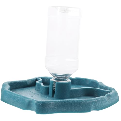 Milisten automatische Wasserzufuhr Schüssel Schildkrötenfutter Essen bärtiger Drache Futterspender groß Wassernapf für Reptilien Futterhalter für Reptilien Plastik Sky-Blue von Milisten