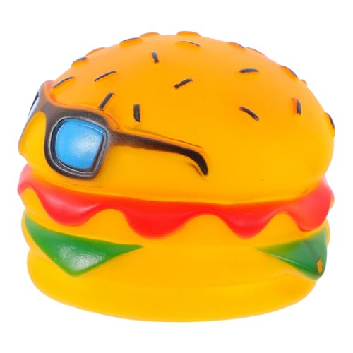 Milisten Realistisches Quietschspielzeug Für Kleine Hunde Squeaky Kauspielzeug Hamburgerform Aus Robustem Vinyl Interaktiv Und Zahnfreundlich Für Welpen Und Kauende Haustiere von Milisten
