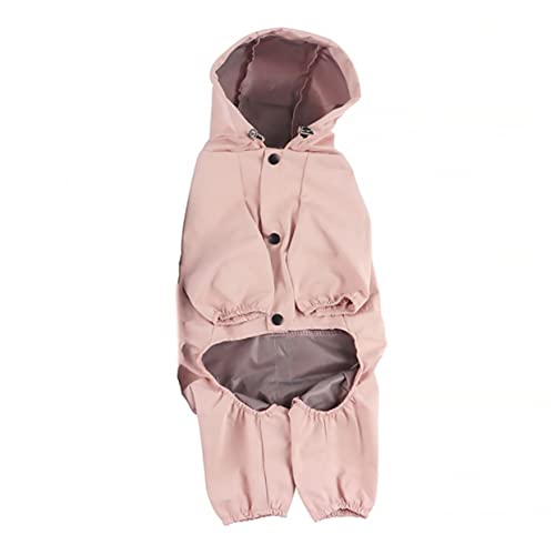 Regenmantel für Haustiere Auftriebsweste für Hunde einstellbar mit Kapuze Hundespielzeug hunderegencape hunderegenmantel Hundekleidung Hund wasserdichter Mantel Jackenstoff Rosa MILISTEN von Milisten
