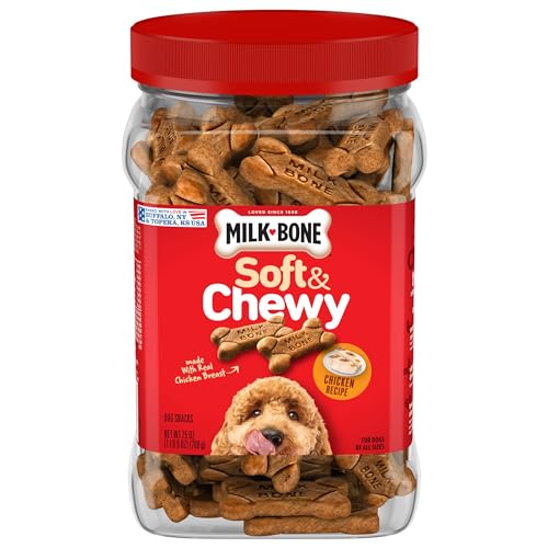 Milk-Bone Soft and Chewy Chicken Bones Treats for Dogs (25 oz) by von Milk-Bone