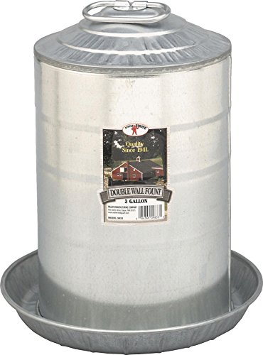 Little Giant Farm & Ag 9833 Doppelwandiger Metall-Geflügelzähler, 1,9 l von Miller