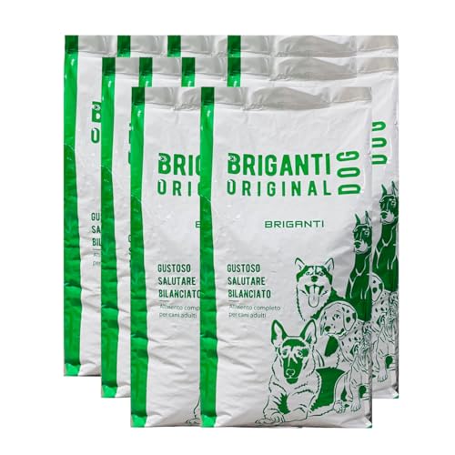 Trockenfutter für erwachsene Hunde, 20 kg, komplettes italienisches Futter, 24% Proteine, mit Vitaminen und Mineralien, ohne Farbstoffe und ohne Konservierungsstoffe (10 Beutel à 20 kg) von Millstore