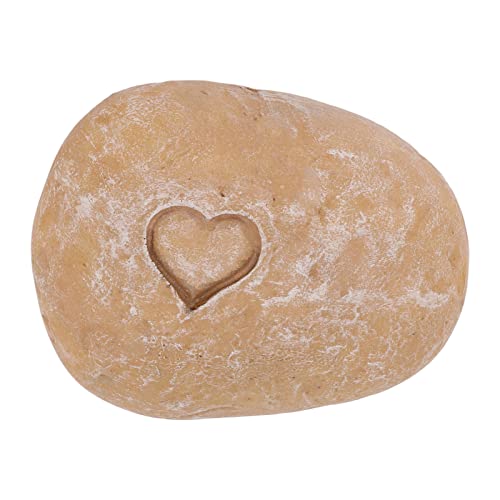 Milltrip Pet Memorial Stones Grabsteine, Pet Memorial Garden Stone DIY Schrift Simulation Kieselsteine Haustier Grabmarker für Hunde Katzen (Liebessteinsandfarbe) von Milltrip