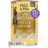 Milo & Mia Geflügel, Reis & Gemüse 24x400 g von Milo & Mia